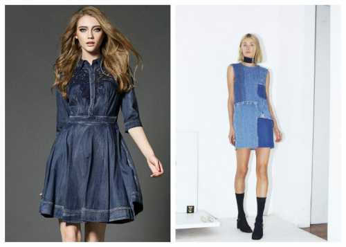 Джинсовые модные платья 2013 года