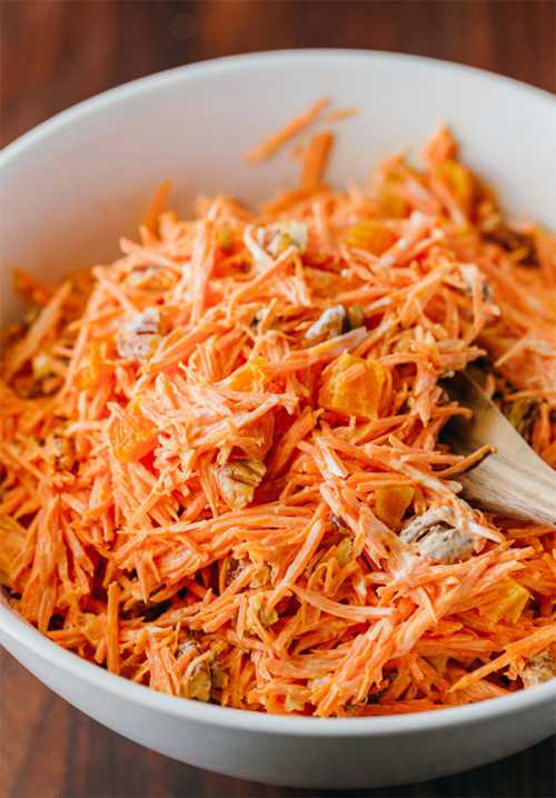 Рецепты салата из моркови с грецким орехом,